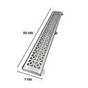 Ver imagem 3 de Ralo Grelha Pluvial Varanda 7x50 Inox Dubai e Tela
