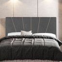 Ver imagem 2 de Cabeceira Cama Box Casal King Size Dallas 195cm Linho Cinza - Abmaza