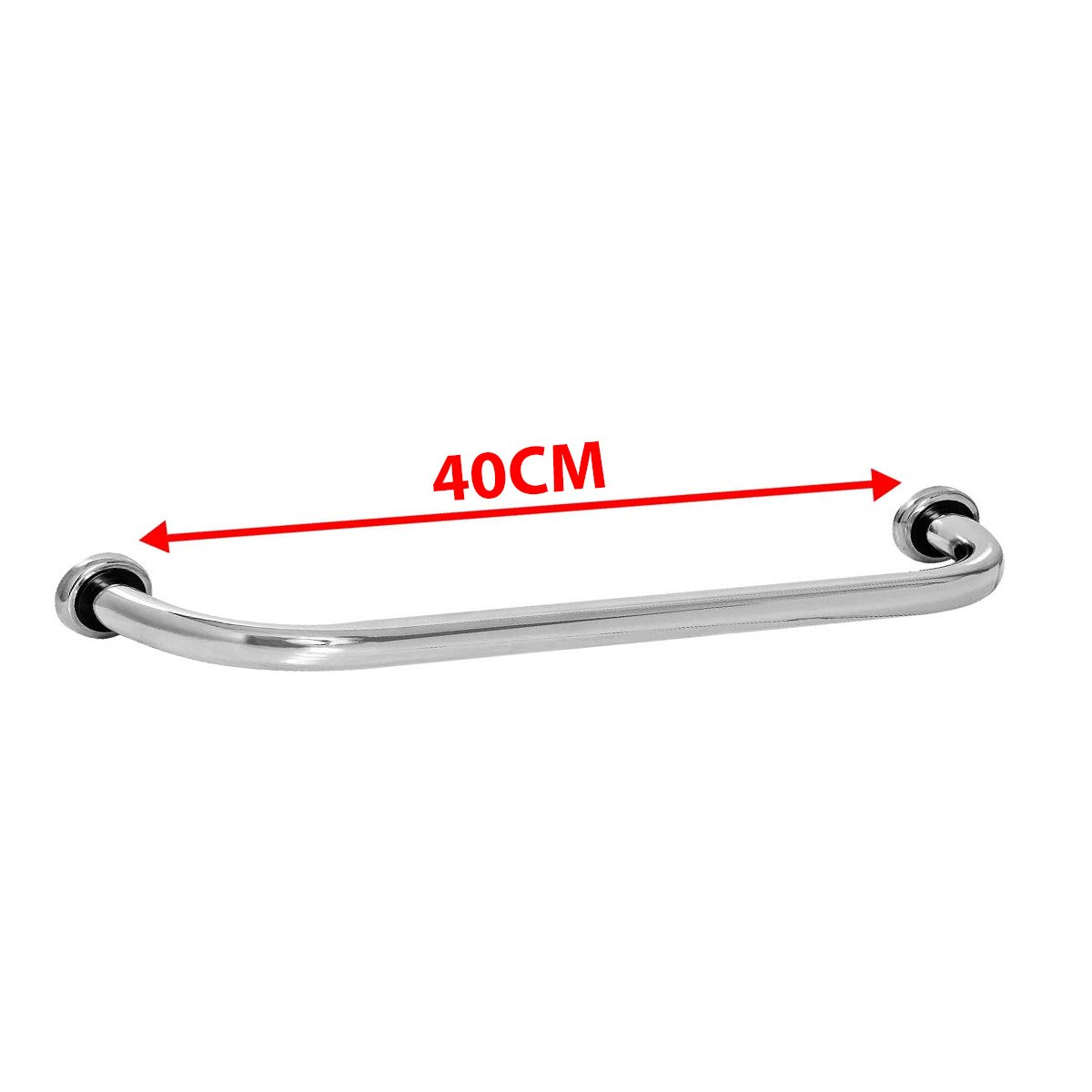 Barra Alça Apoio 40cm Aço Inox Kit 2 Uni Acessibilidade Pcd Cadeirante Criança Suporte Anti Queda Ev - 5