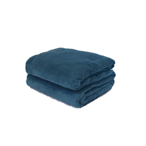 Cobertor Microfibra Plush Azul Índigo - Azul Índigo - Queen