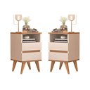 Ver imagem 3 de Mesa de Cabeceira Retrô Pés Palito - Pop - Off White/frejó