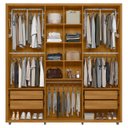Ver imagem 5 de Guarda Roupa Casal 230cm com Espelho Barok Opala/cumaru Z10 - Mpozenato