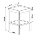 Ver imagem 4 de Mesa Lateral 58 cm Pes Madeira Palhinha Oslo Hanover/Roble - 27962