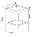 Ver imagem 4 de Mesa Lateral 58 cm Pes Madeira Palhinha Oslo Hanover/Roble - 27962