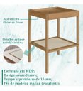 Ver imagem 3 de Mesa Lateral 58 cm Pes Madeira Palhinha Oslo Hanover/Roble - 27962