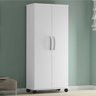 Armário Multiuso 2 Portas para Lavanderia com Rodízios Arezzo J&a Moveis Branco - 1