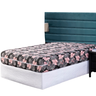 Capa de Colchão Queen 30cm com Zíper Protetor de Malha Estampada 1 Peça:23 Flor Rosa e Cinza - 2