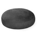 Ver imagem 1 de Puff Gigante Redondo 140x20 em Suede Preto com Enchimento