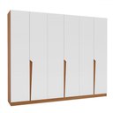 Ver imagem 2 de Guarda-roupa Casal Porto 6 Portas 4 Gavetas Freijó/branco - Politorno