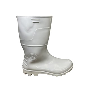 BOTA PVC BRANCA CANO CURTO MÉDIO 28CM SAFETY BOOTS SEM FORRO KADESH CA 42149 Média 45