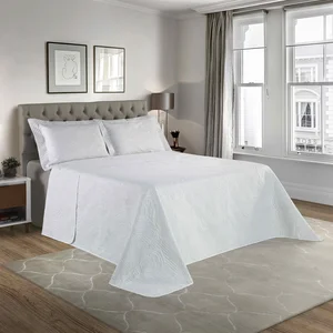 Kit Colcha Cobre-leito Queen Bouti de Microfibra Ultrasonic Branco Tekstil