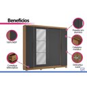 Ver imagem 6 de Guarda Roupa Casal 4PT 3g Esp Pé CB01T591 Grafite Kappesberg