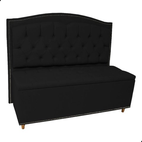 Kit Cabeceira e Calçadeira com Baú 160 Cm King Casal Diana Suede