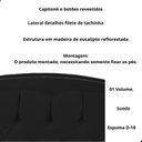 Ver imagem 4 de Kit Cabeceira e Calçadeira com Baú 160 Cm King Casal Diana Suede