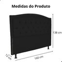 Ver imagem 6 de Kit Cabeceira e Calçadeira com Baú 160 Cm King Casal Diana Suede