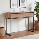 Ver imagem 1 de Aparador Buffet Industrial Retrô 2 Gavetas 90cm Amadeirado Mais de Casa