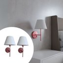 Ver imagem 1 de Kit 2 Arandelas de Parede Clássica com Interruptor e Cúpula Preto Ref 19 Decoração Casa Sala Quarto