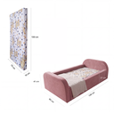 Ver imagem 4 de Cama Baby Soft de Espuma Montável e Desmontável com Colchão:Rosa