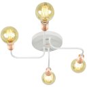 Ver imagem 3 de Lustre Sputnik 4 Braços Branco/Cobre Quarto Sala Cozinha