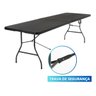 Mesa Maleta Dobrável 1,80m com Alça Navalha:preto - 7