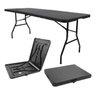 Mesa Maleta Dobrável 1,80m com Alça Navalha:preto - 1
