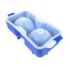 Forma Bola de Gelo em Silicone com 2 Espaços:Azul - 1