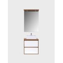 Ver mais imagens de Gabinete para Banheiro com Cuba e Espelheira com Led 60cm Mdf Freijo com Branco Dubai - On Móveis