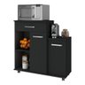 Armário de Cozinha Balcão Multiuso para Microondas Multimóveis Mp2189 Preto - 1