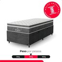 Ver imagem 7 de Cama Box Baú Solteiro Cinza + Colchão Paris Molas Cinza Suede Cinza/cinza