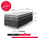 Ver imagem 6 de Cama Box Baú Solteiro Cinza + Colchão Paris Molas Cinza Suede Cinza/cinza