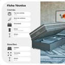 Ver imagem 5 de Cama Box Baú Solteiro Cinza + Colchão Paris Molas Cinza Suede Cinza/cinza