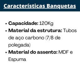 Banqueta Alta Cromada com Encosto Assento Branco - 3