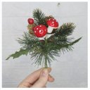 Ver imagem 1 de Kit 4 Ramos Cogumelo Decoração de Natal Artificial com Brilho 16cm