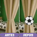Ver imagem 2 de Abraçadeira de Cortina Decorativa, Formato Bola de Futebol, Preto e Branco:bola de Futebol