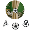 Ver imagem 1 de Abraçadeira de Cortina Decorativa, Formato Bola de Futebol, Preto e Branco:bola de Futebol
