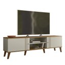 Ver imagem 1 de Rack Bancada para Tv 75 Pol 180 Cm Denv Off White Nature Plla