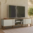 Ver imagem 2 de Rack Bancada para Tv 75 Pol 180 Cm Denv Off White Nature Plla