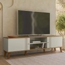 Ver imagem 7 de Rack Bancada para Tv 75 Pol 180 Cm Denv Off White Nature Plla