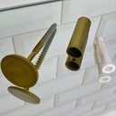 Ver imagem 4 de Gancho de Parede Metal 3cm Dourado Cabideiro Fixador Espelho Duler Cabide