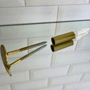 Ver imagem 3 de Gancho de Parede Metal 3cm Dourado Cabideiro Fixador Espelho Duler Cabide