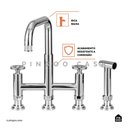 Ver imagem 6 de Kit Cuba para Cozinha com Acessórios Jarauara e Torneira Misturador Extensível Duplo Comando Juta