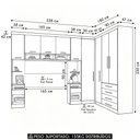 Ver imagem 3 de Guarda Roupa Queen Modulado Cp09 Taiga Branco/cinnamon L01 - Mpozenato
