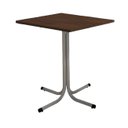 Ver imagem 1 de Mesa de Jantar Quadrada 70cm Cinza Tampo Madeira Imbuia