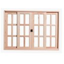 Ver imagem 1 de Janela de Madeira Vitro de Correr Quadriculado Reto Eucalipto Grandis Rosa - 1.00 (a) X 2.00 (l)