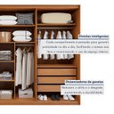 Ver mais imagens de Guarda-Roupa Casal 6 Portas 6 Gavetas MDF 270cm Suavitá Marrom Amêndoa Clean