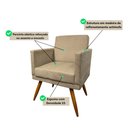 Ver imagem 5 de Poltrona Decorativa p/ Recepção, Sala, Nina Plus Suede Cappuccino