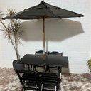 Ver imagem 3 de Conjunto Dobrável 120x70 com Ombrelone Paraná Cor do Conjunto:preto;cor do Ombrelone:preto