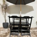 Ver imagem 2 de Conjunto Dobrável 120x70 com Ombrelone Paraná Cor do Conjunto:preto;cor do Ombrelone:preto