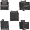 Ver imagem 5 de Mesa e 3 Poltronas Madri Corda Náutica Estofado 11 Trama Preto