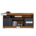 Ver imagem 4 de Rack Yara 136cm P/tv até 47 Polegadas 2 Portas C/detalhes Frisados e Rodizío Colibri